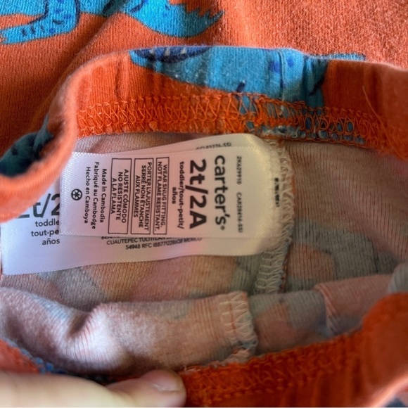 Carter's Orange Set with Blue Dinosaur 2T - Picture 5 of 5